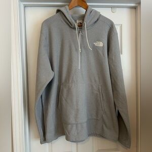 The North Face Mens Textured Cap Rock 1/4 Zip Hoodie XL Light Grey